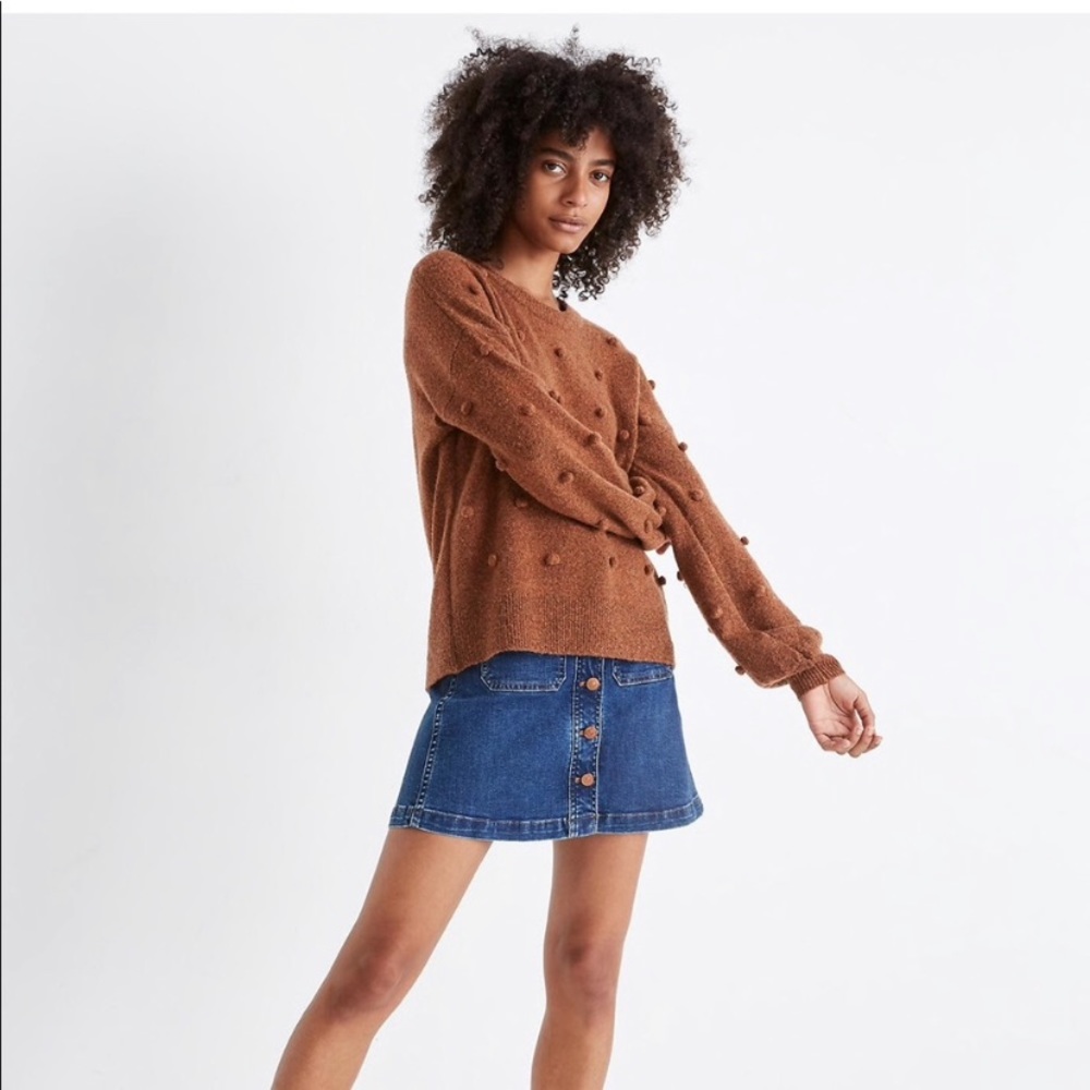 MADEWELL Brockton Bobble Sweater In Heather Cider - Picture 4 of 8
